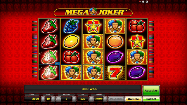 Игровой интерфейс Mega Joker 2