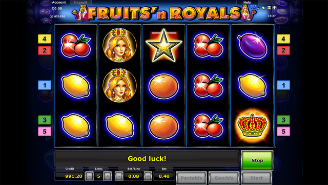 Игровой интерфейс Fruits And Royals 7