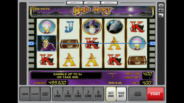 Игровой интерфейс Magic Money 3