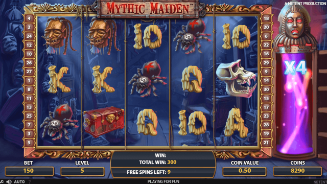 Характеристики слота Mythic Maiden 9