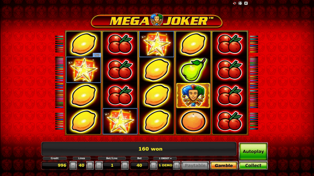 Игровой интерфейс Mega Joker 8